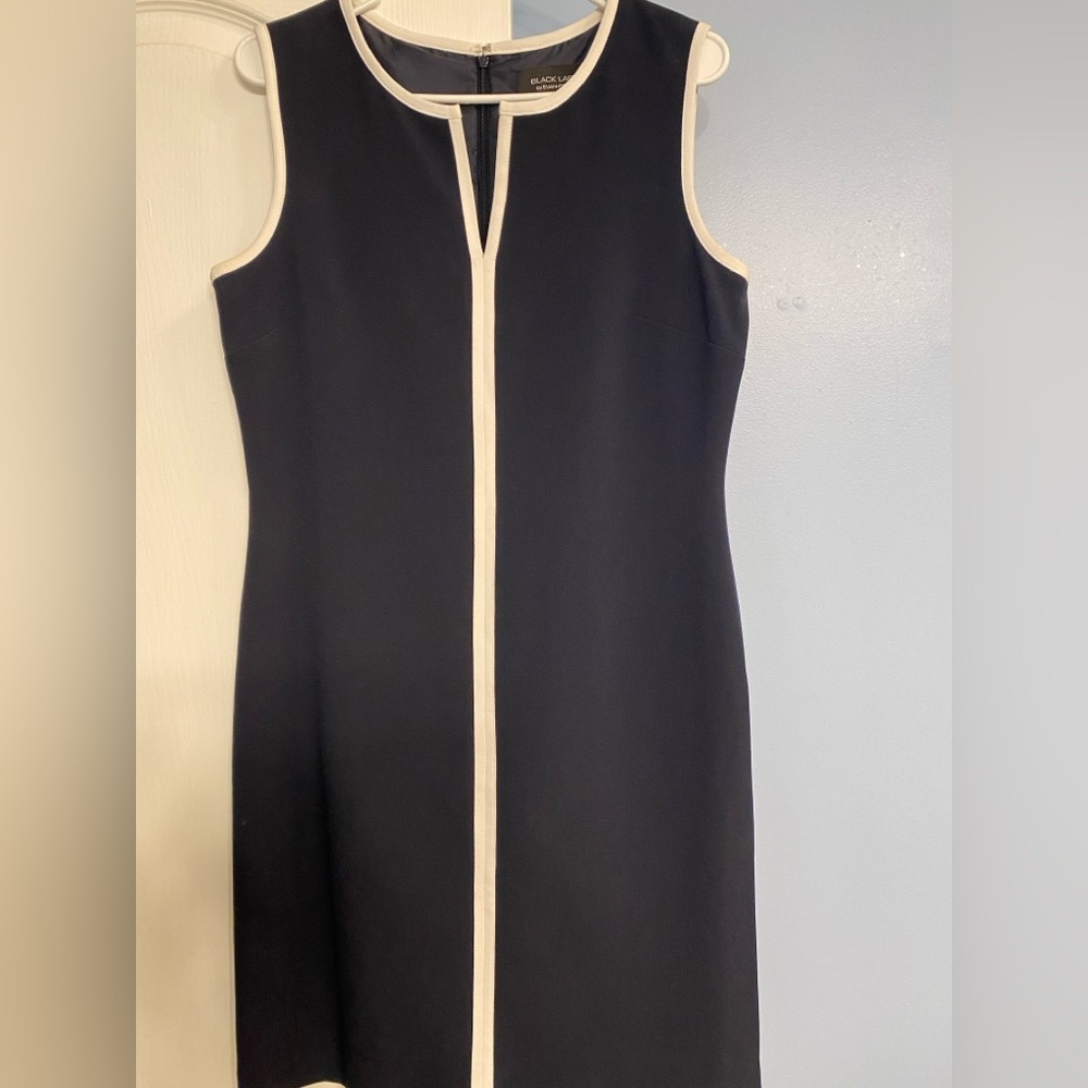 Evan Picone Elegant Navy Sheath Dress Sz 8